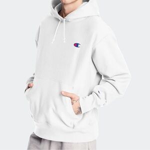 Champion Classic White Reverse Weave Pullover Hoodie